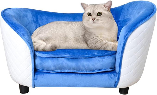 AFBKSS&BB Cat Sofa,Dog Chair,Pet Sofa Bed,Soft Velvet Couch with Removeable Washable Cushion for Puppy