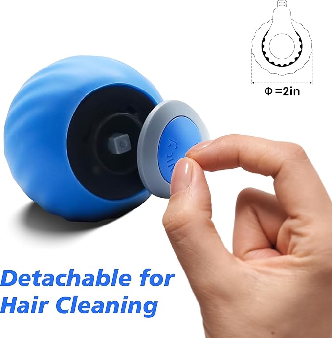 Interactive Cat Toy for Indoor Cats, Speedy Ball with Tail, Automatic Moving Cat Balls for Bored Indoor Adult Cats, 360°Automatic Rolling Ball Toy, Two Speed Adjustment（Blue）