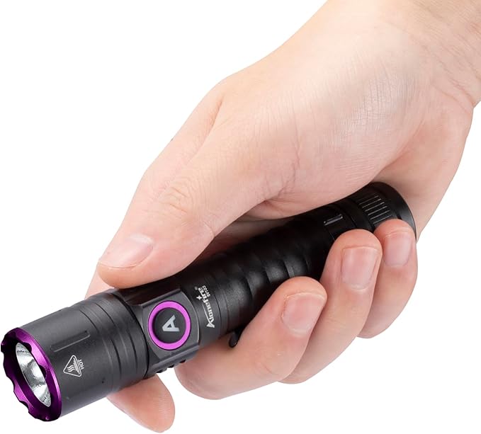 ALONEFIRE SV103 395nm UV Flashlight USB C Rechargeable Black Light Woods Lamp Money Detector for Resin Curing, Pet Urine Detection, Scorpion, Fishing, Minerals, Rocks, Bed Bug, Leaks with Battery