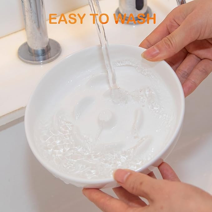 Raised Slow Feeder Cat Bowl, 5.9 Inch Wide Shallow Ceramic Elevated Glass Food Bowl Puzzle Feeders, Anti Vomit Cat Dish, Whisker Friendly Pet Plates Feeding Station for Indoor Cats, Kitten(2 Set)