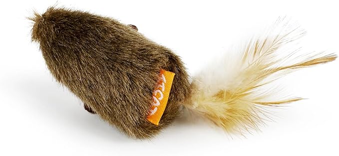 TTcat 2Pcs Catnip Matatabi Silvervine Mice for Cats and Kittens,Interactive Cat Mice Toy,Melody Chaser Cat Play Squeaking Mice.