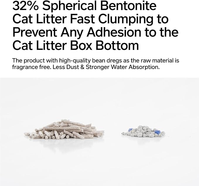 pidan Tofu Cat Litter with Recycled Coffee Grounds,Clumping,Flushable,Ultra Absorbent and Fast Drying, 100% Natural Ingredients Litter,Really Dust-Free,Less Scattering (4 Packs)