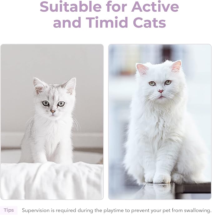 Cheerble Hoochii Smart Interactive Cat Toy, 3 Interactive Modes Automatic Moving Bouncing Rolling Ball for Indoor Cat Kitten Birthday Gift, Self Rotating Ball with Lights and Bell, USB Rechargeable