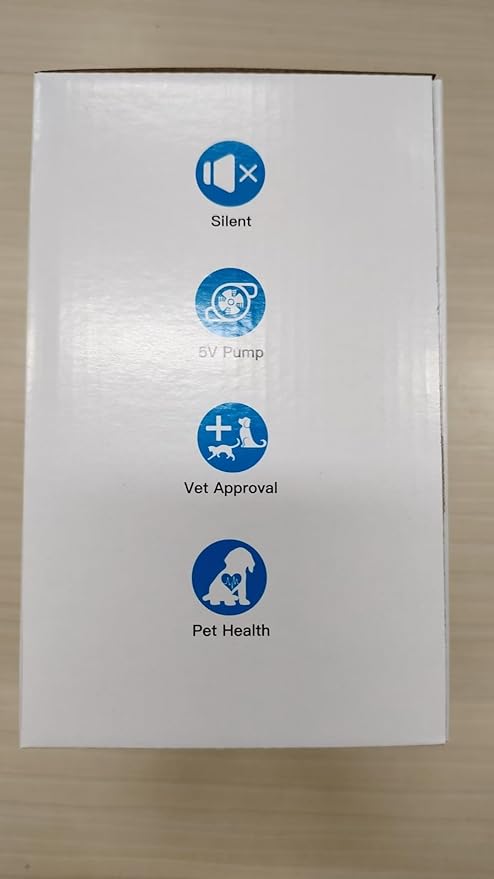 108oZ Cat Water Fountain, Pet Waterer Fountain with Ultra Silent Pump, Activated Carbon Filter Keep Water Fresh, Faucet Design, Anti Sputtering, Suit for All Kinds of Cat