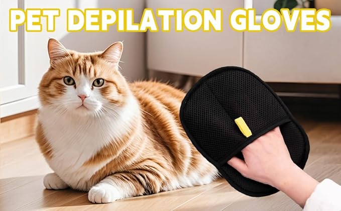 Pet Hair Removal Glove for Cats & Dogs, Upgrade Efficient Grooming Gloves for Pet Hair, Electrostatic Pet Hair Remover for Hair Removal, Reusable Pet Hair Remover Glove (2pcs)