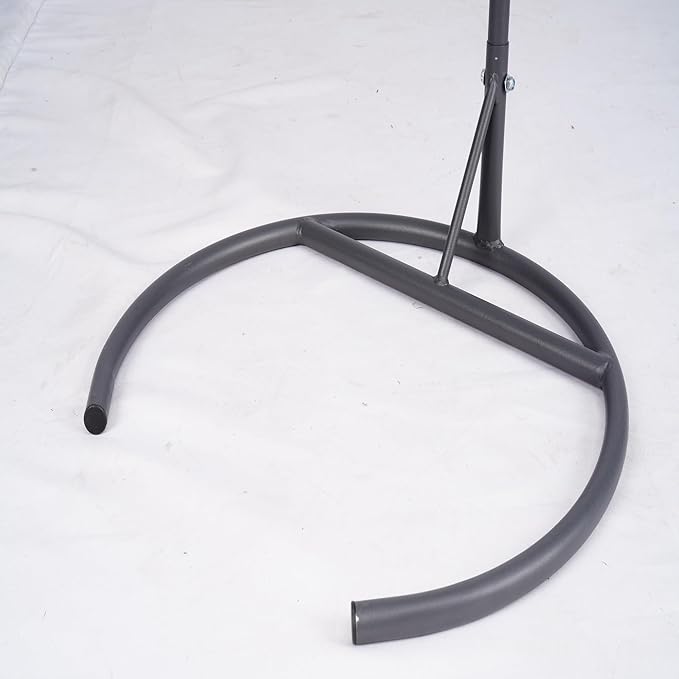 KEIKI Cat Hammock with Stand - Rattan Wicker Swing Bed, Cozy Egg Chair for Cats & Small Dogs, Green Cushion Included