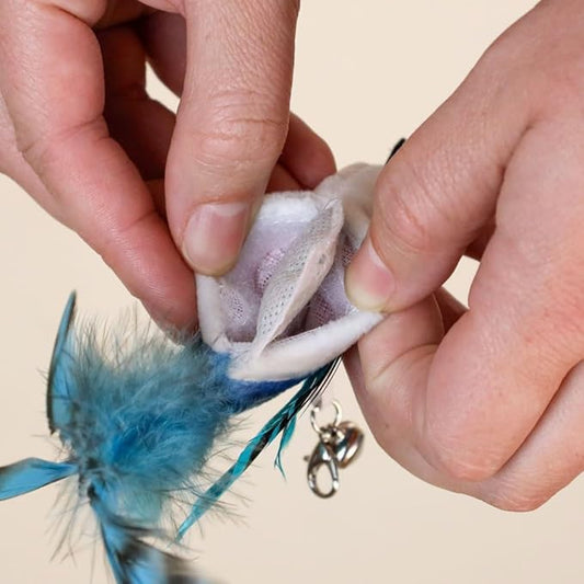 Interactive Catnip Bird Toy Set (10-Pack Replacement Catnip Pouches)