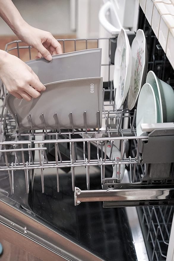 OHMO - Cat Food Mat, Silicone Pet Feeding Mat for Floor Non-Skid Waterproof Dog Water Bowl Tray, Easy to Clean Pet Placemat (Sage Green, 20 * 12'')