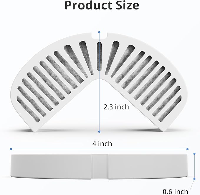 Cat Water Fountain Filters, 9 Pack Replacement Filters for Ceramic & Stainless Steel Fountains Automatic Pet Fountain Dog Water Dispenser (9 Pack)