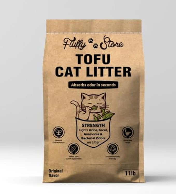 Tofu Cat Litter- 4 in 1 Mixed Cat Litter Clumping Litter, Odor Control, Flushable Litter and Dust Free-Fluffy Paws Store