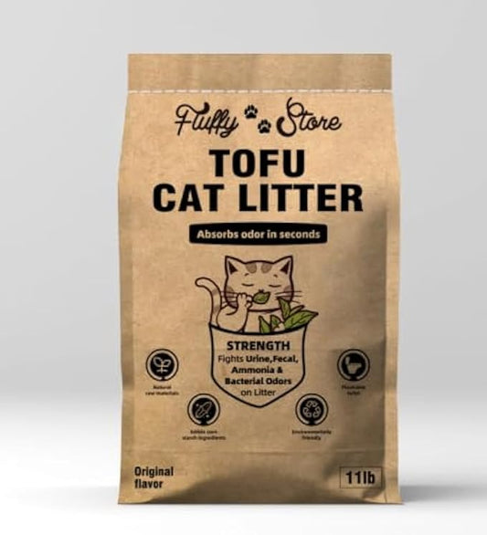 Tofu Cat Litter- 4 in 1 Mixed Cat Litter Clumping Litter, Odor Control, Flushable Litter and Dust Free-Fluffy Paws Store
