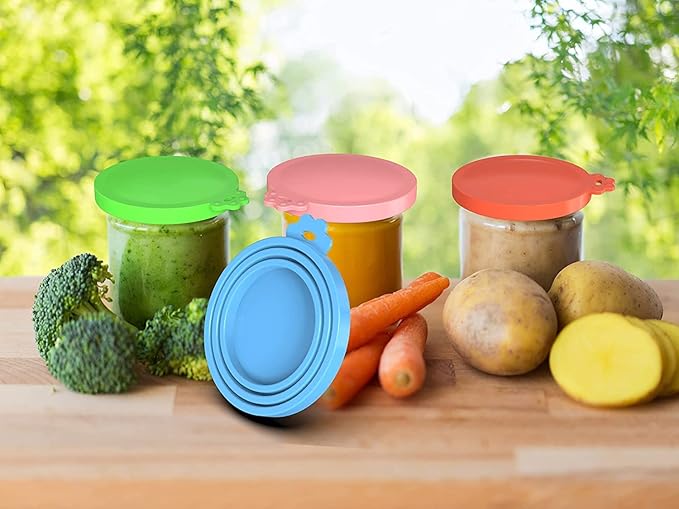 8 pack Silicone Pet Food Can Lids for 3 Standard Size Food Cans for Pet Food Cans or Canned Goods, Multicolor