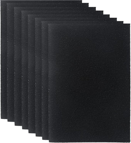 8 Pack Cat Litter Box Charcoal Filters for Van Ness Cat Litter Box, 4.4 x 6.5Inch Replacement Carbon Odor Filters for Pureness F6 Zeloite Air Filter, Black