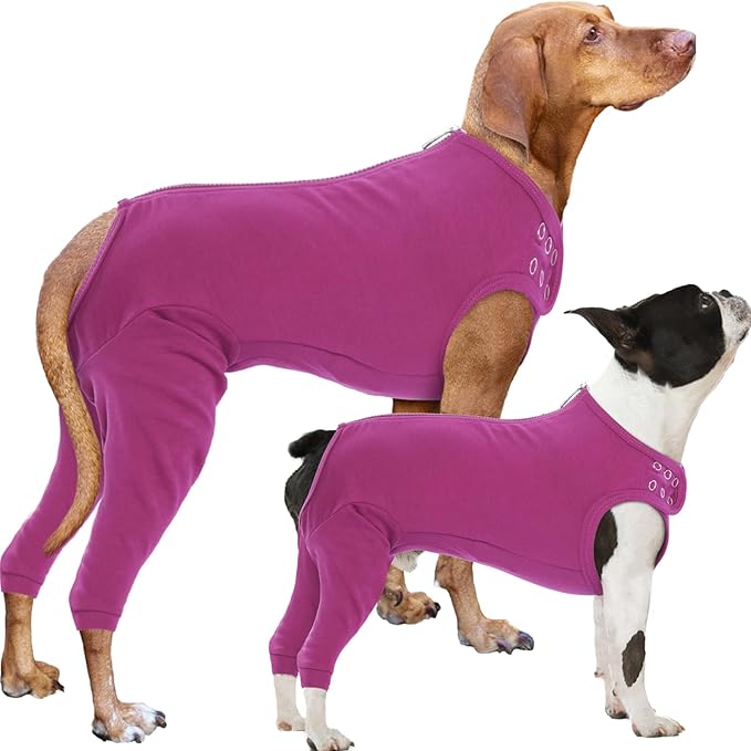 Nanaki Dog Wound Care Shirt, Dog Leg Sleeve To Stop Licking Rear Leg And Abdomen, Doggy Surgery Suit Female Spay,Doggy Onesie For Surgery Female Male, Pet Surgical Recovery Suit Pet Wound Heal Clothes