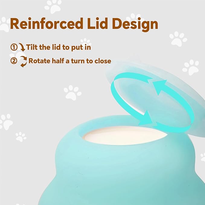 Puppy Milk feeders for Nursing, Puppy Milk Water Bowl, 4 Nipples Silicone Pet Feeding Station, 230ml Feeder Bowl for Kittens, Puppies (Blue)