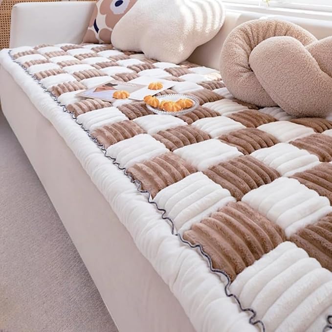 Washable Pet Bed Couch Cover, Funny Cat Mat, Anti-Slip Dog Bed, Pet Friendly Sofa Cover for Large Dogs (Deep Coffee, 70x210 cm/28 * 83in)