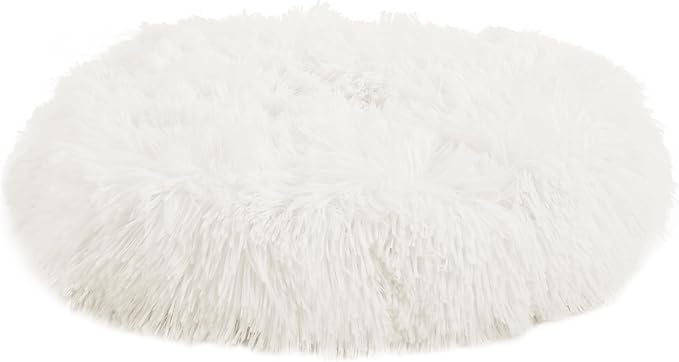 Sam's Pets NALA 19" Round Wicker Cat Bed - Stylish, Comfortable, and Private Pet Nest with Plush Cushion