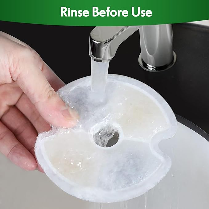 Cat Water Fountain Filter, Multiple Filtration Pet Water Fountain Replacement Filter,4 Cotton Activated Carbon Cat Fountain Filters and 4 Pre-filter Sponges (4+4 Pack)