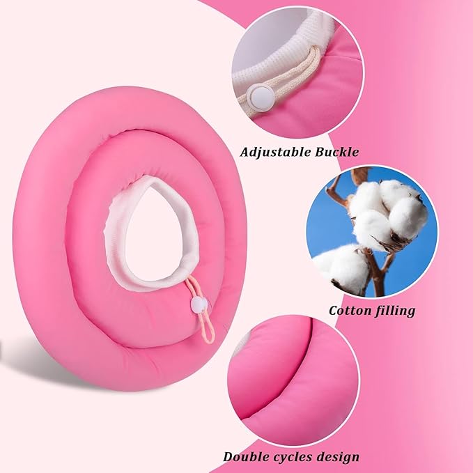IDOMIK Dog Recovery Collar, Waterproof Soft Dog Cone After Surgery, Comfy Protective Elizabethan Collar Alternative for Dogs Cats, Adjustable Pet Neck Donut Cone Anti-Licking Biting Wounds