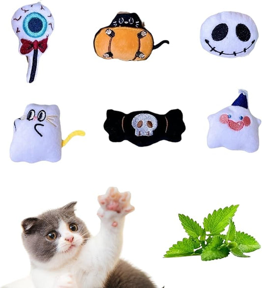 6 Pack Catnip Toy, Filled Teething Chew Toys, Interactive Kitten Chew Bite Toys for Boredom Relief, for Cats and Cat Lovers