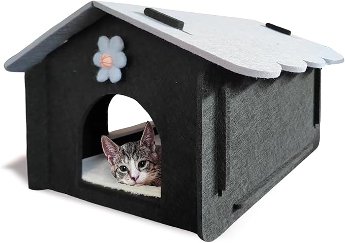 Lukamoo® Cute Cat House (Ashen Phantom, Large)