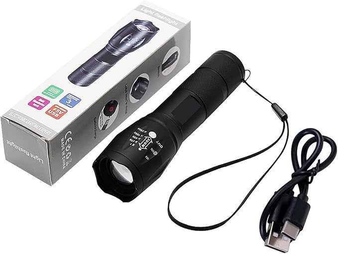 UV 395nm Flashlight USB Rechargeable, Blacklight Flashlight, LED Torch with White and Ultraviolet Light Combo, Black Light Pet Urine Detector for Dog Cat Pee, AC Leak, Scorpions, Rocks, Resin