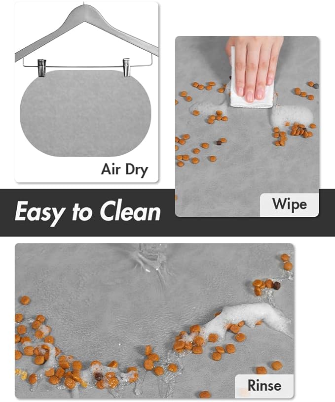 Absorbent Dog Water Mat-Dog Mat for Food and Water Bowl, Quick Dry Pet Feeding Mat, No Stains Dog Food mat, Dog Accessories Pet Supplies Mat-Dog Water Bowl Mat for Messy Drinkers