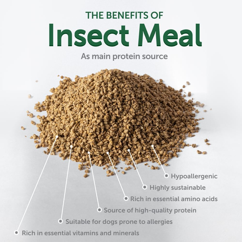 Nature's Protection Dry Dog Food for Puppy & Adult - High Protein Tear Stain Formula - Hypoallergenic Kibble for Small, Medium & Large Breed Dogs with Light Fur (Superior Care - Insect, 8.8 lb)