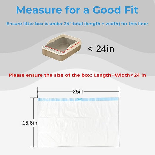 80 Pack Cat Litter Bags with Drawstring, Compatible with Litter-Robot 3/4 Heavy Duty Cat Litter Box Liners Waste Bags Replacement