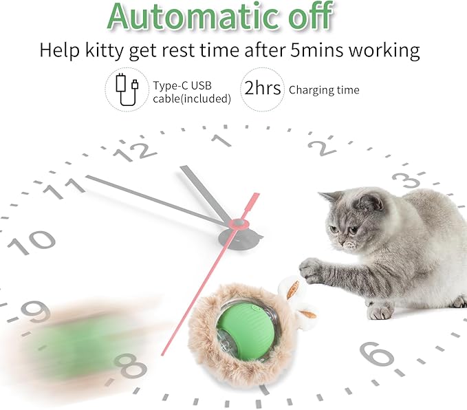 Interactive Cat Toys Fast Rolling Ball in Play Pouch, Motion Activate Chirping Cat Toy Hide and Seek Mouse Catching Game, 28 Inch Play Pouch