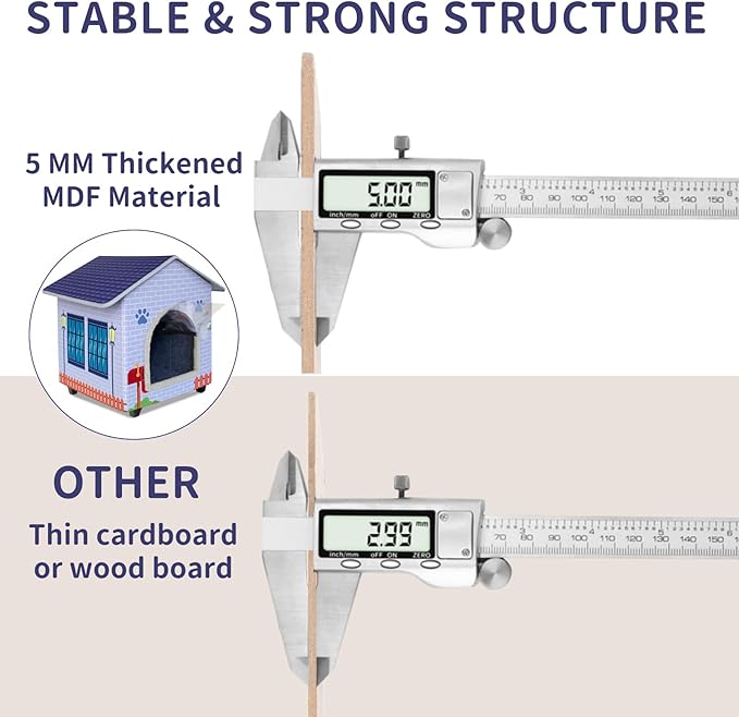 Heated Cat Houses for Indoor/Outdoor Cats with Elevated Heated Cat Bed Providing Safe Feral Cats, Easy to Assemble