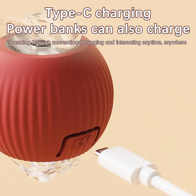 Interactive Cat Toy,Electric DogBall Toy,Cat Toys for Indoor Cats,Chewie Viral Dog Ball,Adjustable Sports Rolling Toy,Electric Rolling Ball Christmas Birthday Gift for Pets.（Yellow）