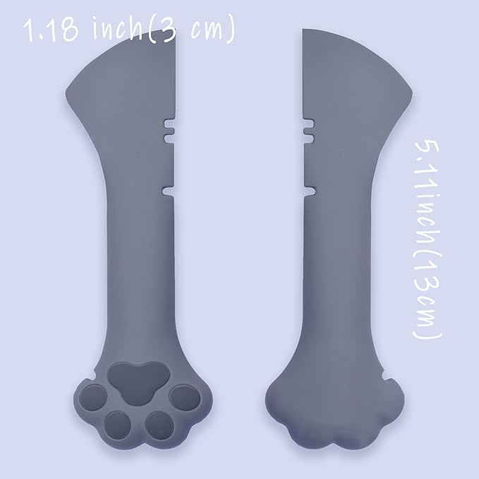 Meow&Woof Cat Wet Food Spoon, Mini Spatula for Pet Canned Food, BPA Free Can Spoons for Animal Feeding, Small Jars Spatulas, Easy Clean Scraper for Dog Food Cans （2 Spoons）