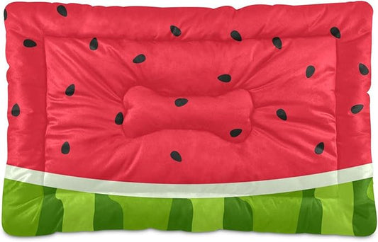 Pet Bed Watermelon Fruits Dog Bed Mat Absorbing Non Slip Pad Pet Sleeping Mat for Small, Medium, and Large Dogs Puppy Cat 36 in x 24 in