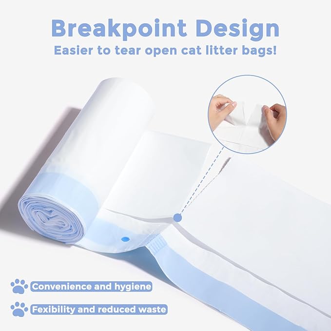 Jumbo Cat Litter Box Liner Bags Extra Large&Thick,10 count,36" x 18" Heavy Duty Cat Litter liners