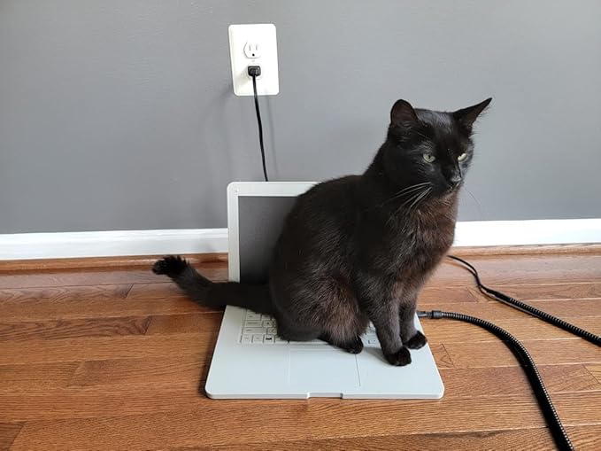 Cattop Cat Laptop Heated Bed - Cat Computer with Heated Surface, Realistic Kitty Laptop with Adjustable Screen, Lightweight Toy Gadget for Felines Who Sit On Keyboards