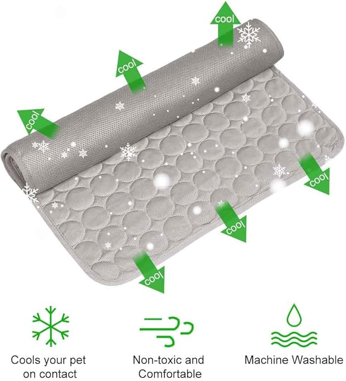 Pet Cooling Mat for Dogs Cats, Summer Dog Cooling Pad Pet Dog Cool Blanket for Beds, Sofa, Floors
