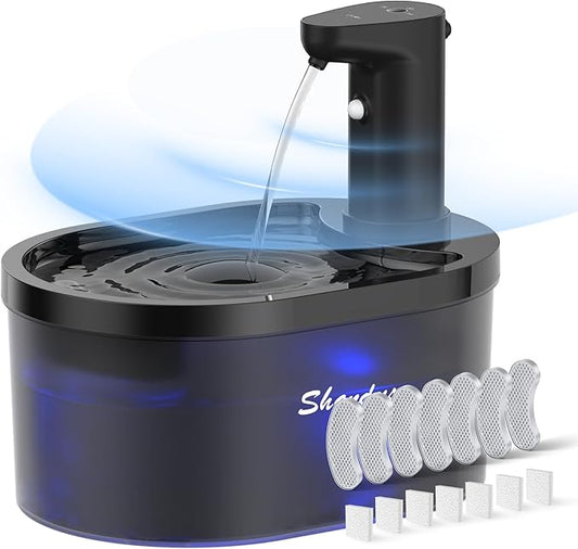 Wireless Cat Water Fountain Cordless, Automatic Pet Water Fountain 5000mAh Battery, 101oz/3L Large Cat Fountains for Drinking Ultra Silent Rechargeable Water Fountains for Cats and Dogs