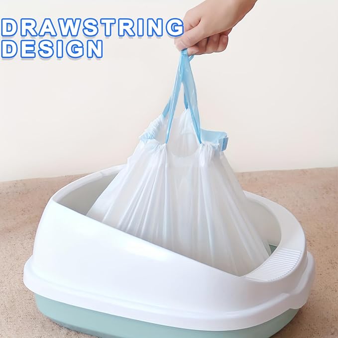 120 Count Cat Litter Box Liners,Waste Bags,Waste Drawer Liners Heavy Duty,Extra-Thick,For Automatic Cat Litter Box & Litter-Robot 4/3,Economy Bulk Pack