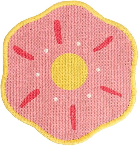 Sisal Cat Scratching Mat – Anti Scratch Furniture Protector for Walls, Couches, Cabinets, Doors & Carpet, 15.7x15.7 Inch, Shedding-Resistant Cat Scratcher with Hook and Loop Fastener (Pink)