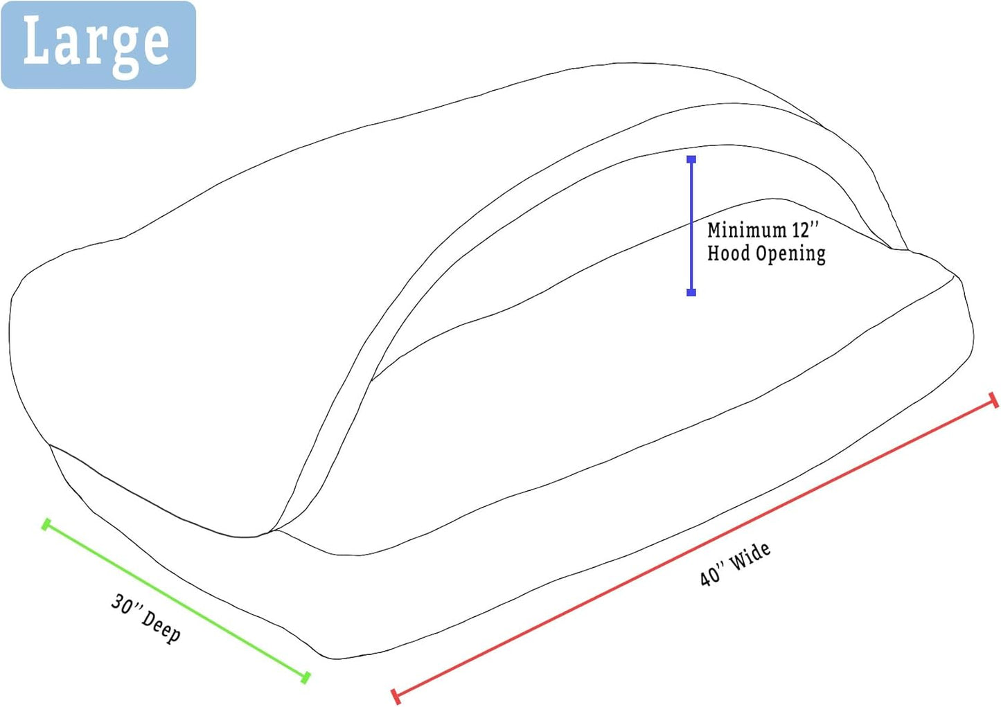 Snoozer Luxury Rectangle Cozy Cave Dog Bed - Indoor Dog Bed with Cover Cave, Covered Calming Burrow for Medium & Large Sized Pets with Blanket Attached, Enclosed, Washable - Large, Pedigree Denim