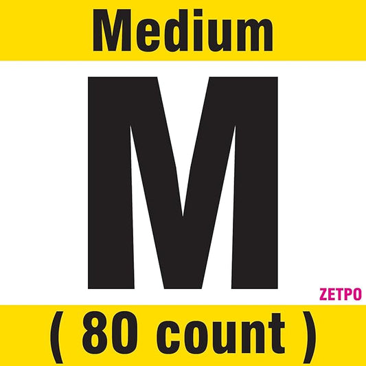 zetpo 80 pcs Cat Claw Covers | Cat Nail Caps | with Adhesives and Applicators (M, Black, White)