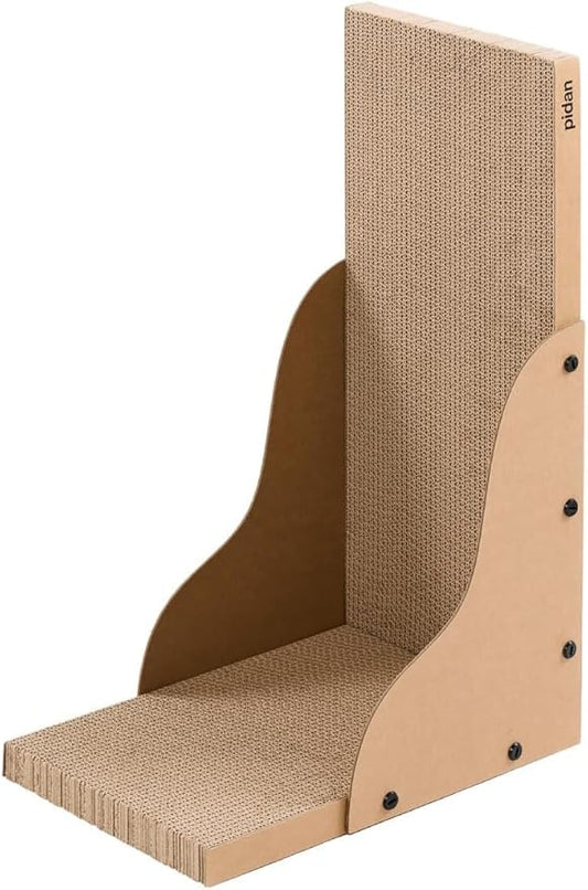 pidan Cat Scratcher Cardboard,L Shape Cat Scratchers for Indoor Cats Scratching Board,A-Grade Corrugated Base Paper,Safe Glue (L Type)