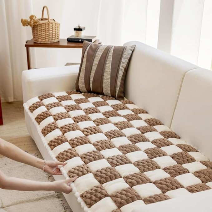 Funny Cat Mat, Washable Pet Bed Sofa Cover - Anti-Slip Dog Bed for Large Dogs, Pet Friendly Couch Protector (Brown, 70x150 cm/28 * 59in)