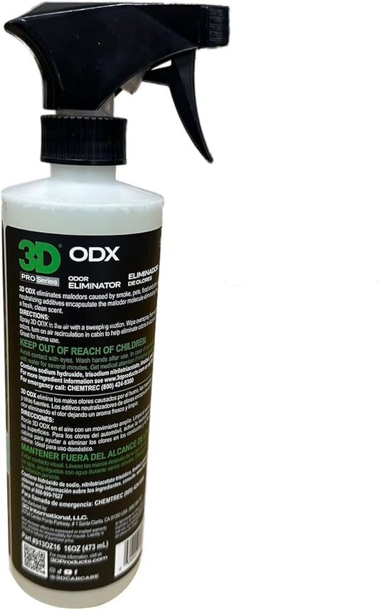 3D ODX - Automotive Odor Eliminator - Deodorizes Pet, Food, Smoke, & Other Linger Odors - Fresh Clean Scent - Great for Car, Home, Office Use