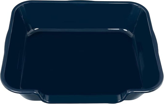 1 Pack of Extra Large Cat Litter Box (ABS Material), Low Entry Senior Litter Pen for Geriatric Kitty Big Cats, Jumbo Pet Safe Litter Boxes Tray for Indoor Pets Potty (Dark Blue, 24"L x 20"W)