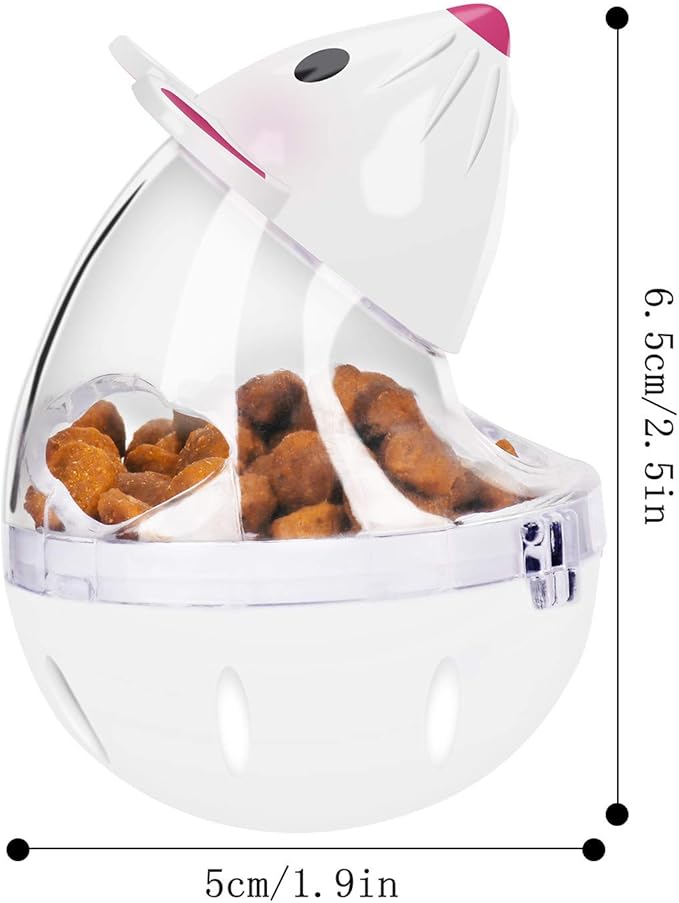 Legendog Cat Slow Feeder Food Ball - Mice Tumbler Shaped Pet Treat Toy for Cats
