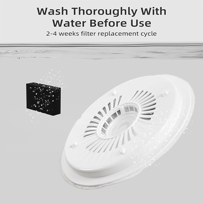 Upgraded Filter Units 3.0 for Cat Water Fountain E versweet 2S/3/3 Pro, E versweet Solo 2/Solo SE, Replacement Filter Activated Carbon and Fiber Cotton for Clean Water (10 Filters+ 10 Sponges)