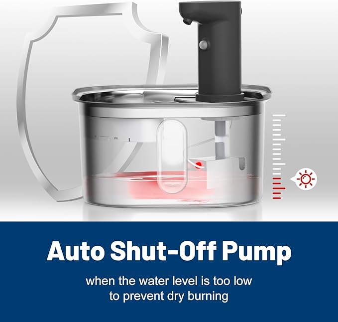 Wireless Cat Water Fountain Stainless Steel 304 + 4 Filters 108oz 3.2L 5000mah Rechargeable Battery Operated Cat Water Fountain Cordless, Automatic Pet Water Dispenser with Motion Sensor for Cats Dogs