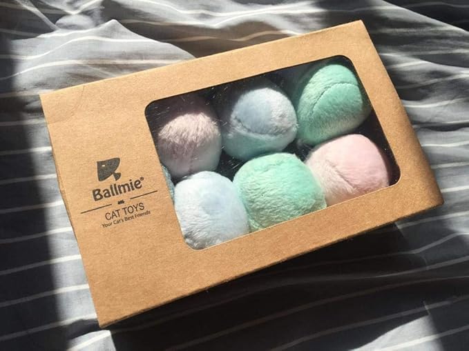 Cat Toys Ball Cat Toys Balls with Bell Eco-Printing Baby Clothing